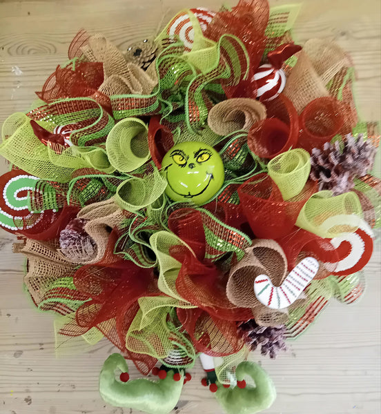 Wreath - The Grinch Themed